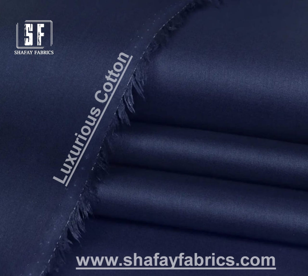 Luxurious COTTON navy blue